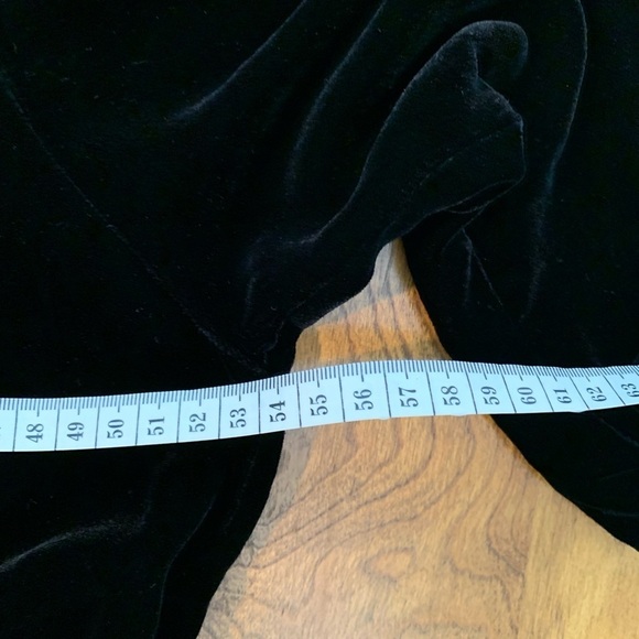 Bryn Walker Dress Black Velvet Asymmetrical Long Sleeves Size Small Witchy Y2K - Picture 5 of 10